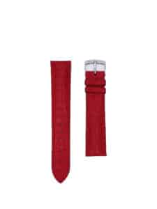 Watch strap Alligator round scales  3.5 carmine