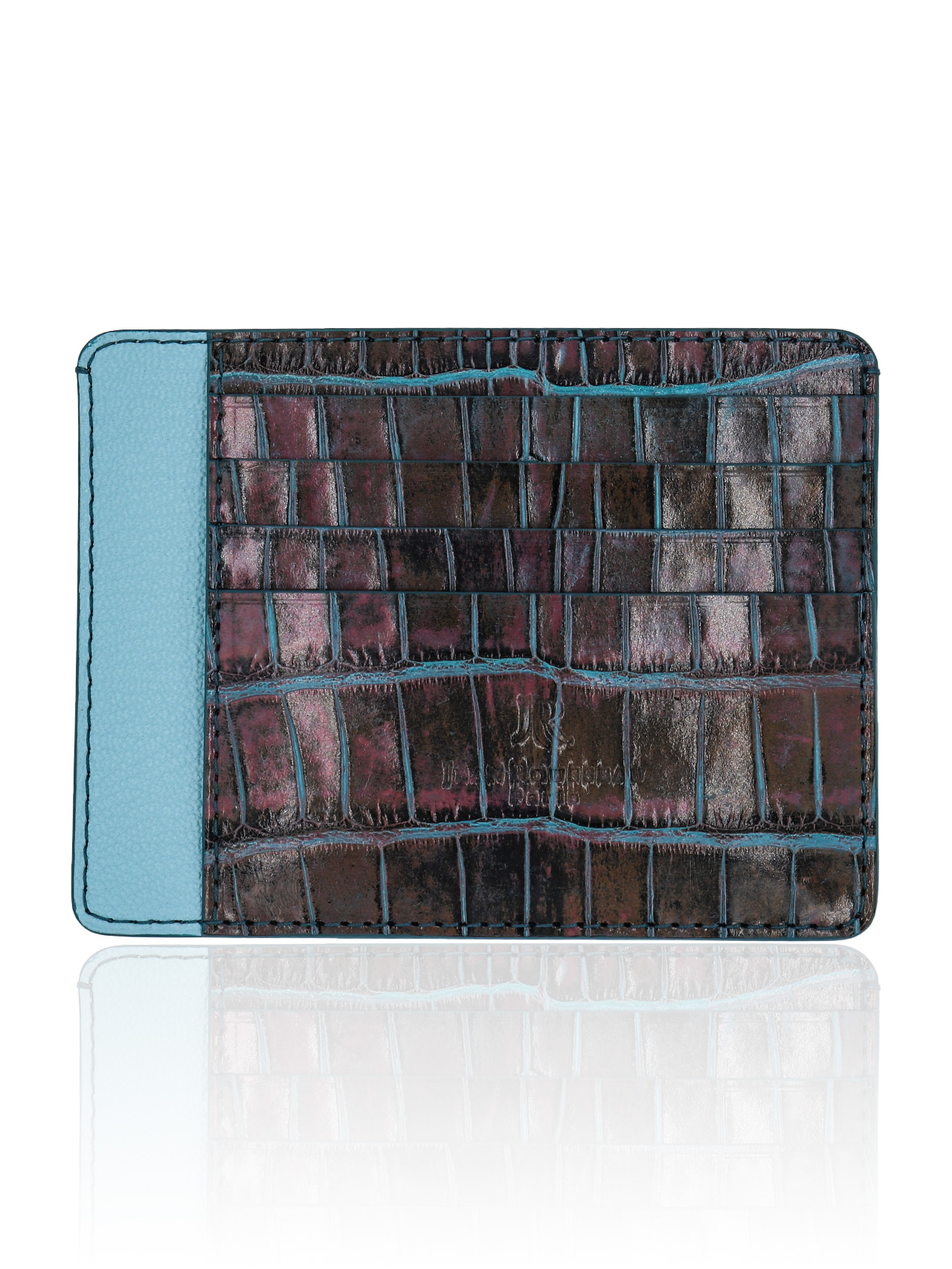 jean rousseau crocodile red brown pink blue wallet car holder